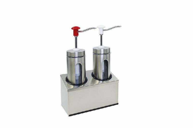 Schneider - Distributeur doseur à bouton-poussoir, acier inoxydable, 290 x 140 x 470 mm - 2 x 2,2 L - multicolore multi-matériau 152431_0