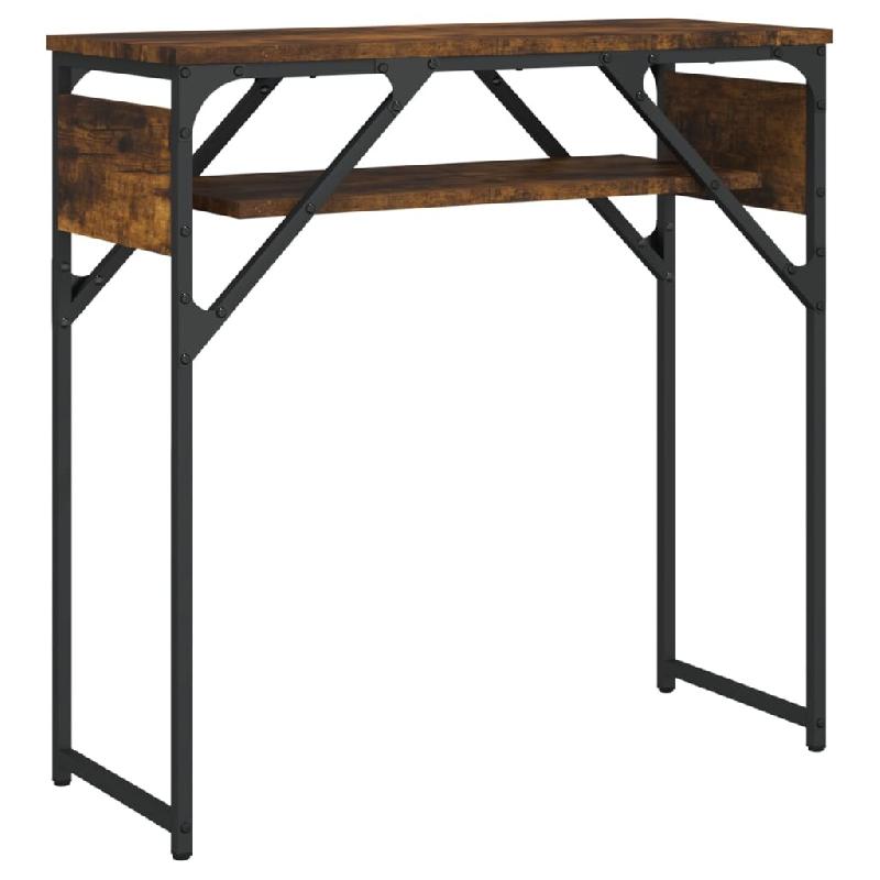 VidaXL Table console avec étagère chêne fumé 75x30x75 cm Modèle Atlas Master Confort - 837799_0