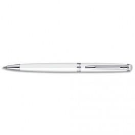 WATERMAN STYLO BILLE HEMISPHERE CORPS LAQUÉ BLANC ATTRIBUTS PALADIÉS (CT)