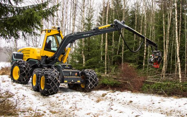 Abatteuse à roues Eco Log 580 survitaminée - grue 270kNm - bras pendulaires et moteur Volvo Penta_1