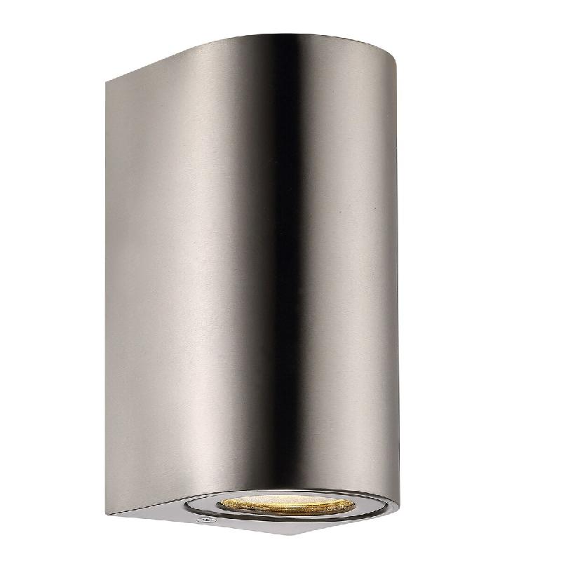 Applique murale CANTO Maxi 2 Acier inoxydable Inox, H.17.2 - IP44 - GU10 /Nordlux Extérieur - gris 5701581483880_0