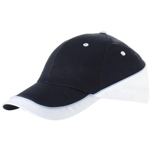 Casquette 6 panneaux Draw - œillets brodés contrastés - fermeture velcro avec anneau métallique - coton 275-280 g/m²_0