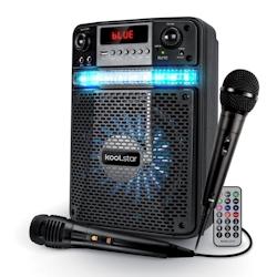 Enceinte karaoké party 400w batterie koolstar avec 2 microphones - brozy08 à led + application smartphone usb/bluetooth - 3701123941887_0
