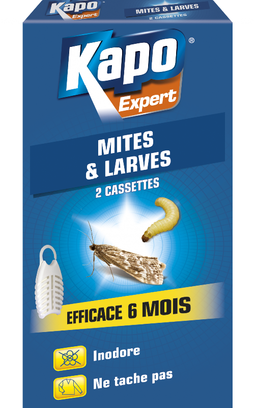 Insecticide diffuseur tablette KAPO - mites et larves de vêtements - 16 gr - inodore et sans tache_0