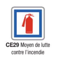 Panneau de signalisation d'indication CE29 - Lutte contre l'incendie - Formats de 350 mm à 1500 mm_0