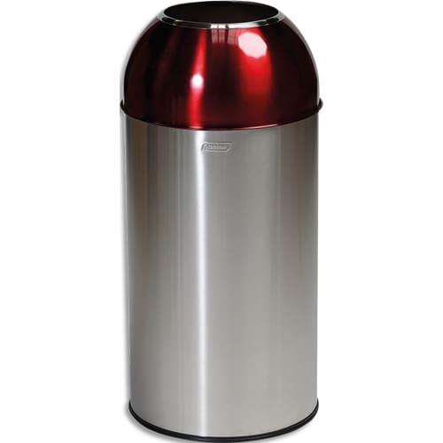 Probbax collecteur ''dôme'' 40l - inox satiné/rouge_0