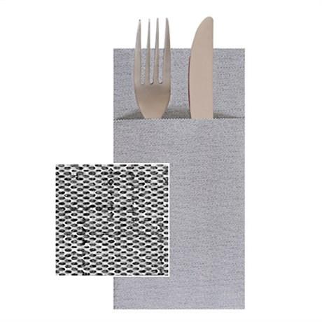 SERVIETTE KANGOUROU DRY COTTON 55 G/M² 40X40 CM AIRLAID GRAPHITE (VENDU PAR 720)