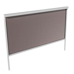 Store screen Cayo 4,00x2,50 M Motorisé Télécommande Intersun, Armature Blanc, Toile Taupe - aluminium CAYO-4025-9010-MOTL-071M-ACR_0
