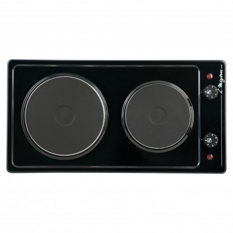 Table de cuisson électrique professionnelle - 2 foyers - 2500W - Noir - IMMO - Référence 625NOIM_0