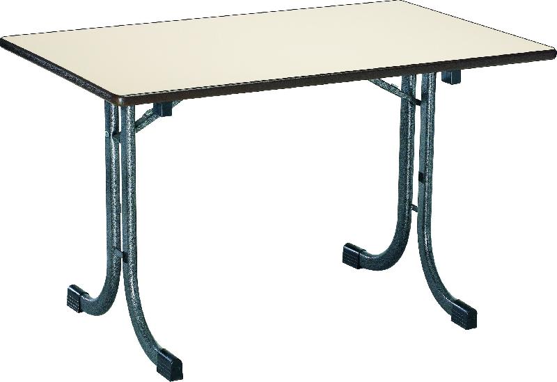 Table pliante et empilable Vendée - 180x80 cm - Plateau 25 mm_0