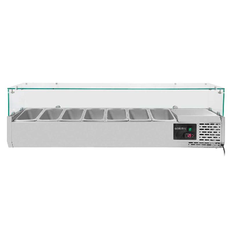 Vaiotec EASYLINE Réfrigérateur 330 avec couvercle en verre 7xGN1/4 - 1500 - inox 10029_0