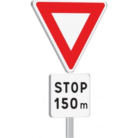 AB5-1000-Classe 1-Cédez le passage + Stop à 150m TALIAPLAST | 523302_0