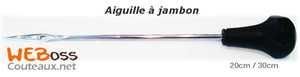 AIGUILLE INOX MANCHE PLASTIQUE 20 ET25 CM