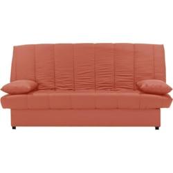 Banquette clic clac 3 places - Tissu 100% coton Terracotta - Style Contemporain - L 190 x P92 cm - MILA AUCUNE - 3666749552667_0