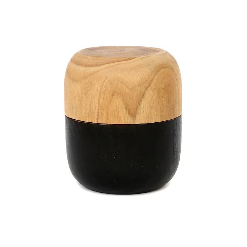 Bazar Bizar Bol en bois de teck 12x7x14 cm noir naturel - multicolore Matériau naturel JAES015NB_0