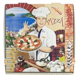 Boîte Pizza Vésuvio Ishia - Carton - 31 x 31 x 4 cm - par 100 - blanc en carton 3760394091554_0