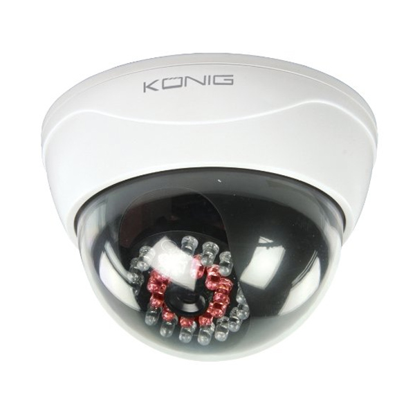 Caméra CCTV factice extérieure - Dôme Dummy 95 avec LED et alimentation par piles_0