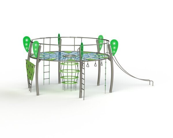 Combiné escalade en acier inoxydable pour aire de jeux conforme EN1176 - Référence BT16516_0