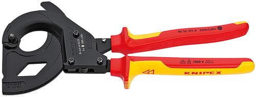 Coupe-câble isolé 1000V - longueur 315mm - diamètre 45mm - pour câbles aluminium et cuivre blindés acier - Knipex KNI9536315A_0