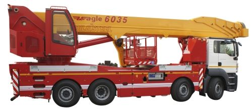 Eagle 6035 camion nacelle - Oil & Steel France - 60m de hauteur de travail (280 kg - 500 kg) - grande stabilité et précision_0