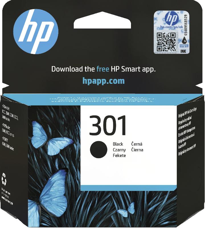 HP 301 Black Ink Cartridge cartouche d'encre Original Noir_0