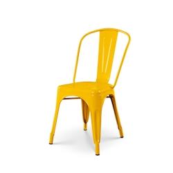 Kosmi Chaise style industriel en métal jaune - Finition brillant - jaune 3760301696384_0