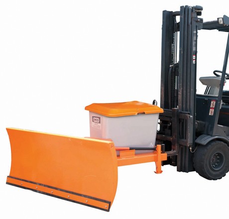 Lame chasse-neige pour chariot élévateur 2,5T - largeur 1,80m - acier peint, orientable 3 positions_0