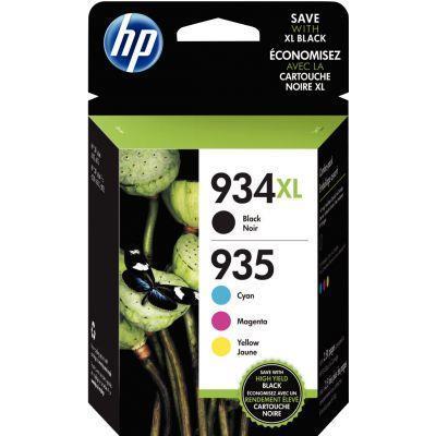 Lot de 4 cartouches d\'encre à la marque HP X4E14AE noire et couleurs haute capacité_0