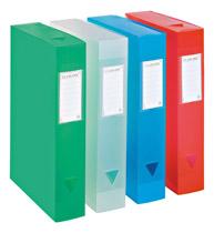 BOÎTE DE CLASSEMENT PLASTIQUE VIQUEL TRANSLUCIDE DOS 8 CM - INCOLORE - LOT DE 6