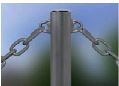 Potelet à chaînes en inox - diamètre 76mm - finition peint sur zinc_0