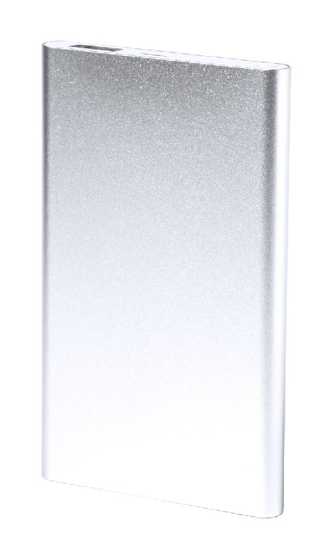 Power bank en aluminium - Batterie 2200 mAh - 1 port USB et micro USB - Couleur argenté_0