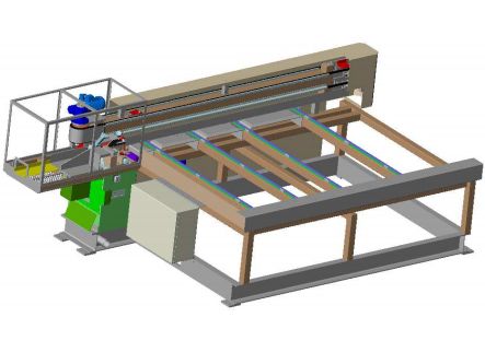 R 300 num machines pour palettes - platon - destinée au tronçonnage des dés hauteur : 1730 mm_0