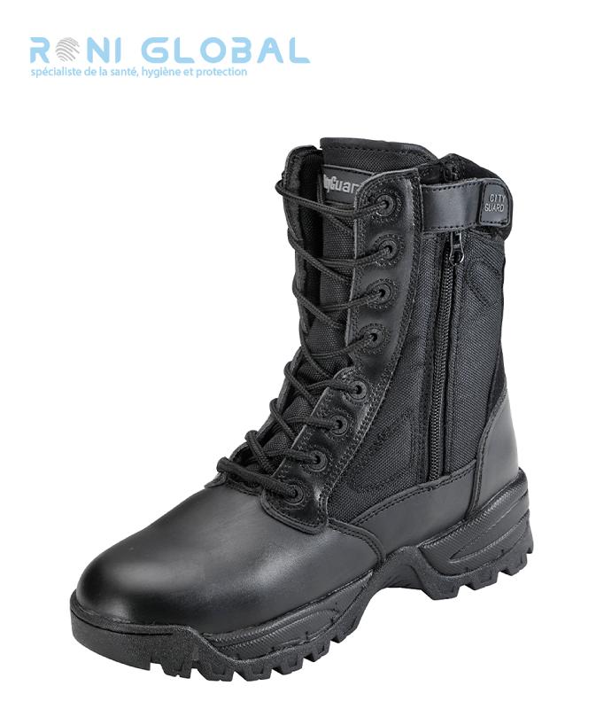 Ranger de sécurité antidérapant en nubuck et cuir - MEGATECH SIMPLE ZIP coquée CITYGUARD - tige haute résistance et semelle anti-hydrocarbures_0