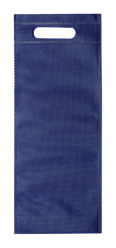 Sac cadeau non-tissé pour bouteille de vin - 80 g/m² - bleu foncé_0