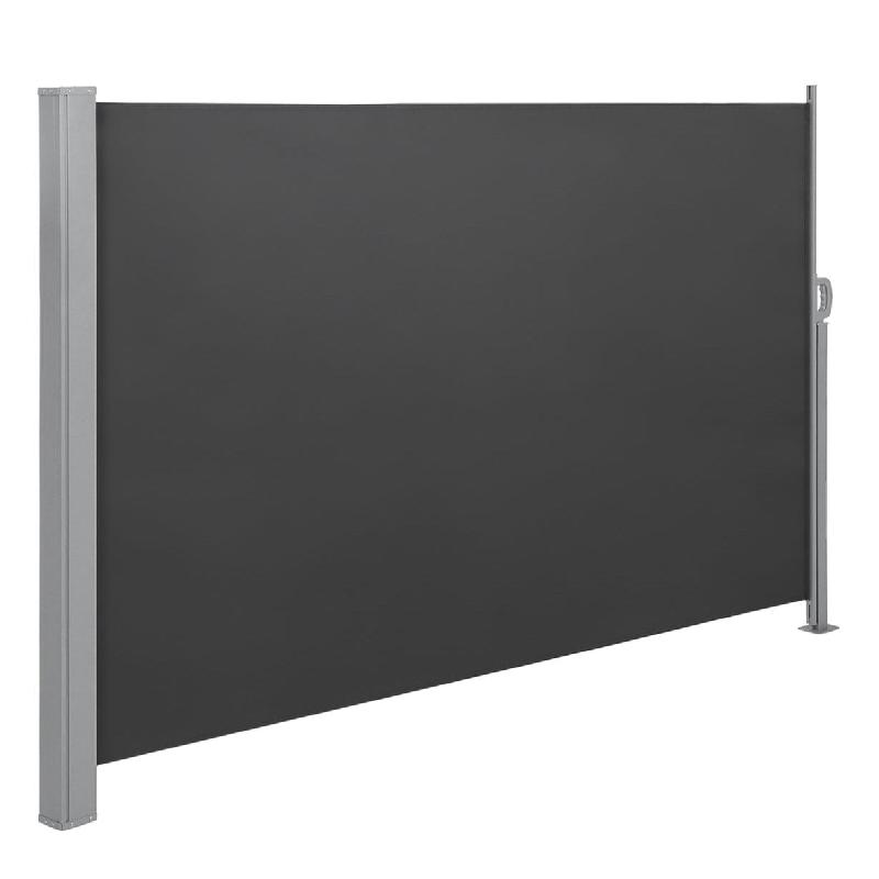STORE LATÉRAL POUR BALCON ET TERRASSE PARE-SOLEIL BRISE-VUE PROTECTION VIE PRIVÉE 160 X 300 CM GRIS FONCÉ 12_0001842_0