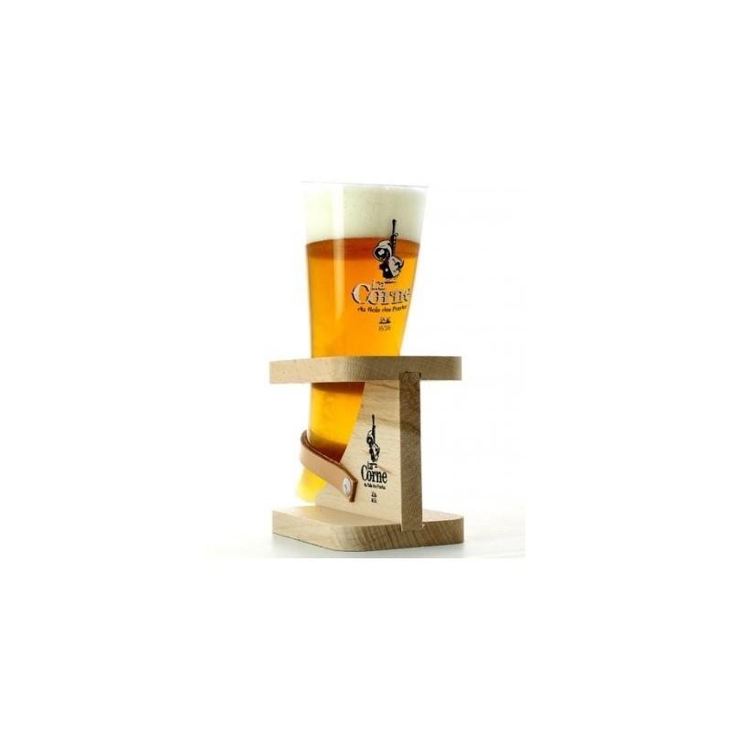 Verre La Corne du Bois des Pendus 33cl - avec pied en bois_0