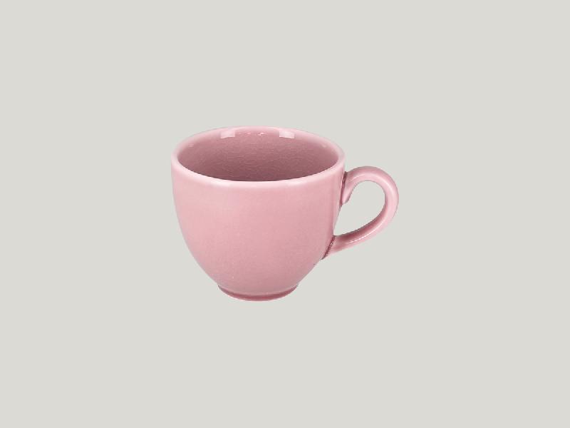 TASSE À DÉJEUNER ROND ROSE PORCELAINE 28 CL Ø 9 CM VINTAGE RAK