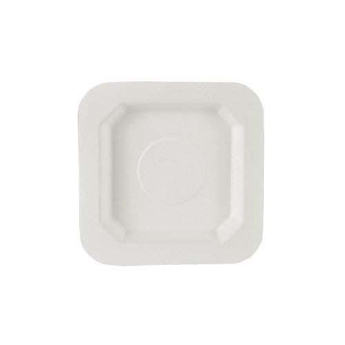 ASSIETTE CARRÉE FINGERFOOD PAPSTAR PURE ; CANNE À SUCRE - 50 PIÈCES