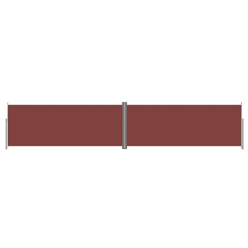 Auvent paravent brise-vue latéral rétractable marron - Protection visuelle pour jardin, terrasse, balcon - 200x1000 cm - 02_0007419_0