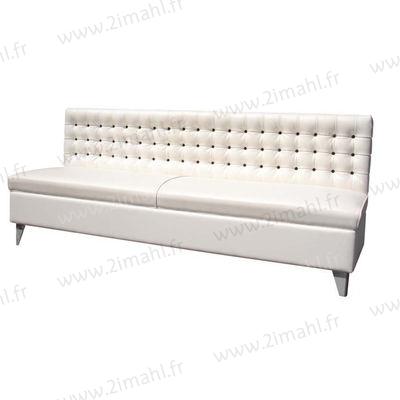 Banquette Fandango - fabrication française - assise coussins et dos capitonné_0