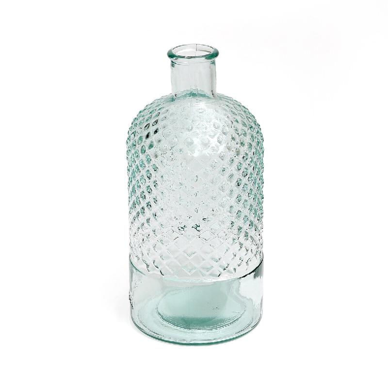 Bazar Bizar Bouteille en Verre Recyclé 14x14x28 cm bleu - bleu verre ESSAMI005B-M_0