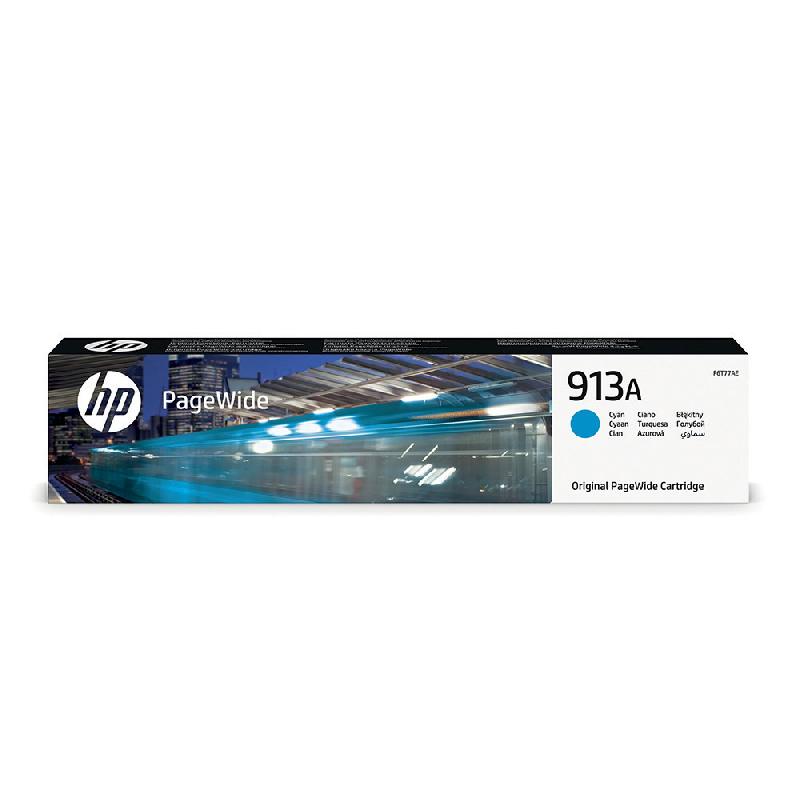 CARTOUCHE ENCRE HP 913A PAGEWIDE CYAN POUR IMPRIMANTE JET D'ENCRE
