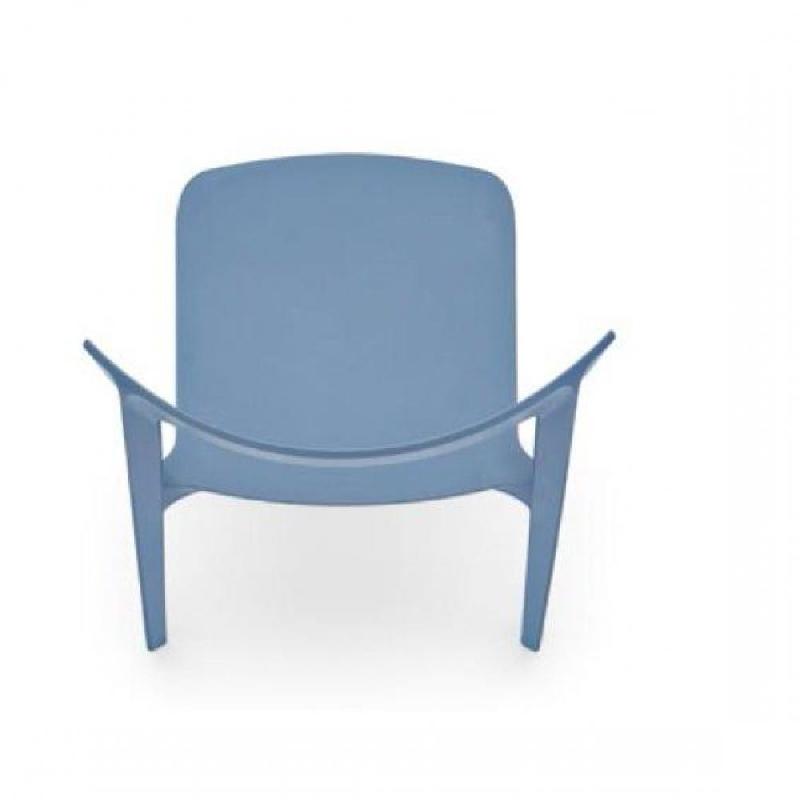 Chaise design empilable Calligaris Skin en plastique bleu - légère et robuste_0