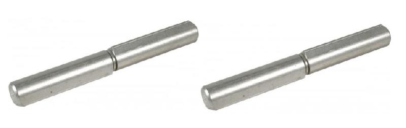 Charnière 120mm Inox - profilé de chute soudable - axe fixe - 1 paire (2 pièces) - IBFM_0