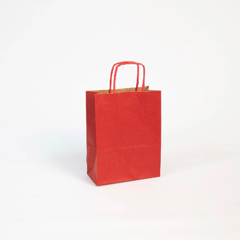 Clairefontaine 25 sacs cadeaux 160x80x210, kraft vergé 100 g/m², coloris rouge - rouge 395602C_0