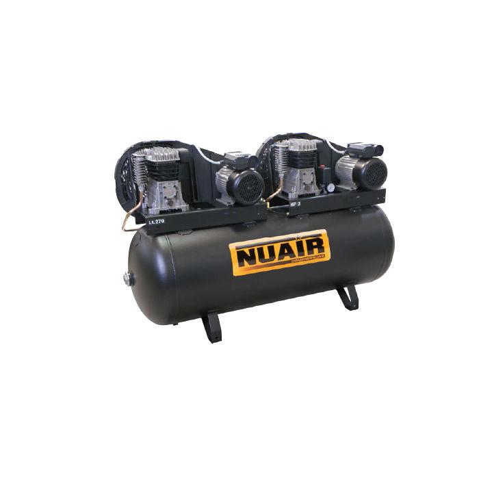 Compresseur à piston tandem 3+3 CV - 270 litres - NUAIR - Réf. 11574688_0