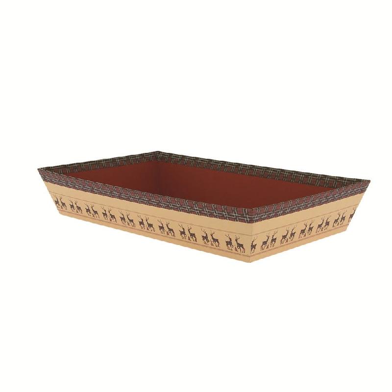 Corbeille carton rectangulaire 