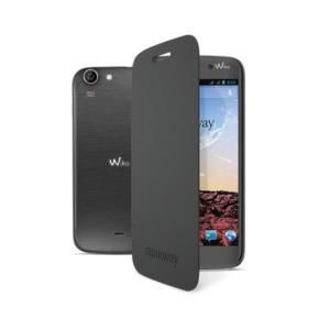ETUI À RABAT D'ORIGINE WIKO STAIRWAY GRIS - ACCESSOIRE TÉLÉPHONIE MOBILE