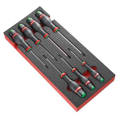 FACOM 1 MODULE 7 TOURNEVIS PROTWIST® EN PLATEAU MOUSSE FACOM