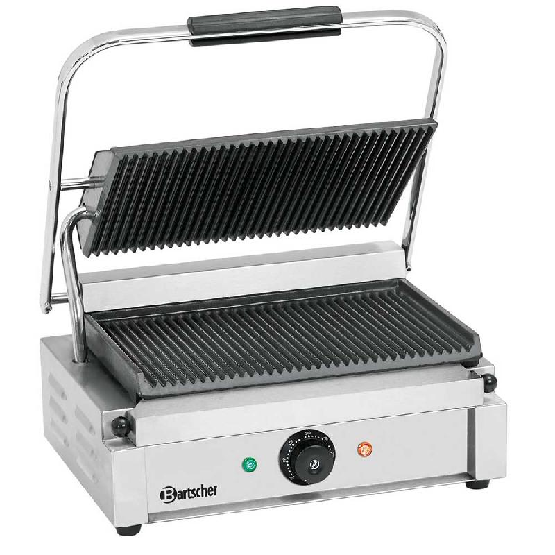 Grill contact Panini électrique 1R plaques rainurées | Bartscher A150674_0